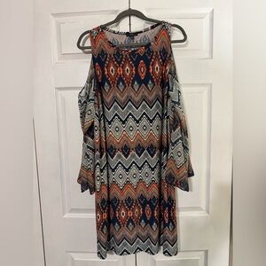 Boho Cold shoulder dress